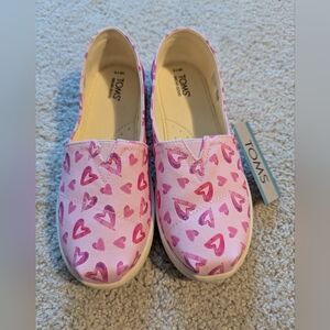 Toms Belmont Parfait Pink Heart Slippers for Kids